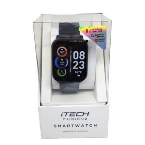iTech Fusion 2 Smartwatch: Durable & Lightweight | Gray Camo Band | Android & iO